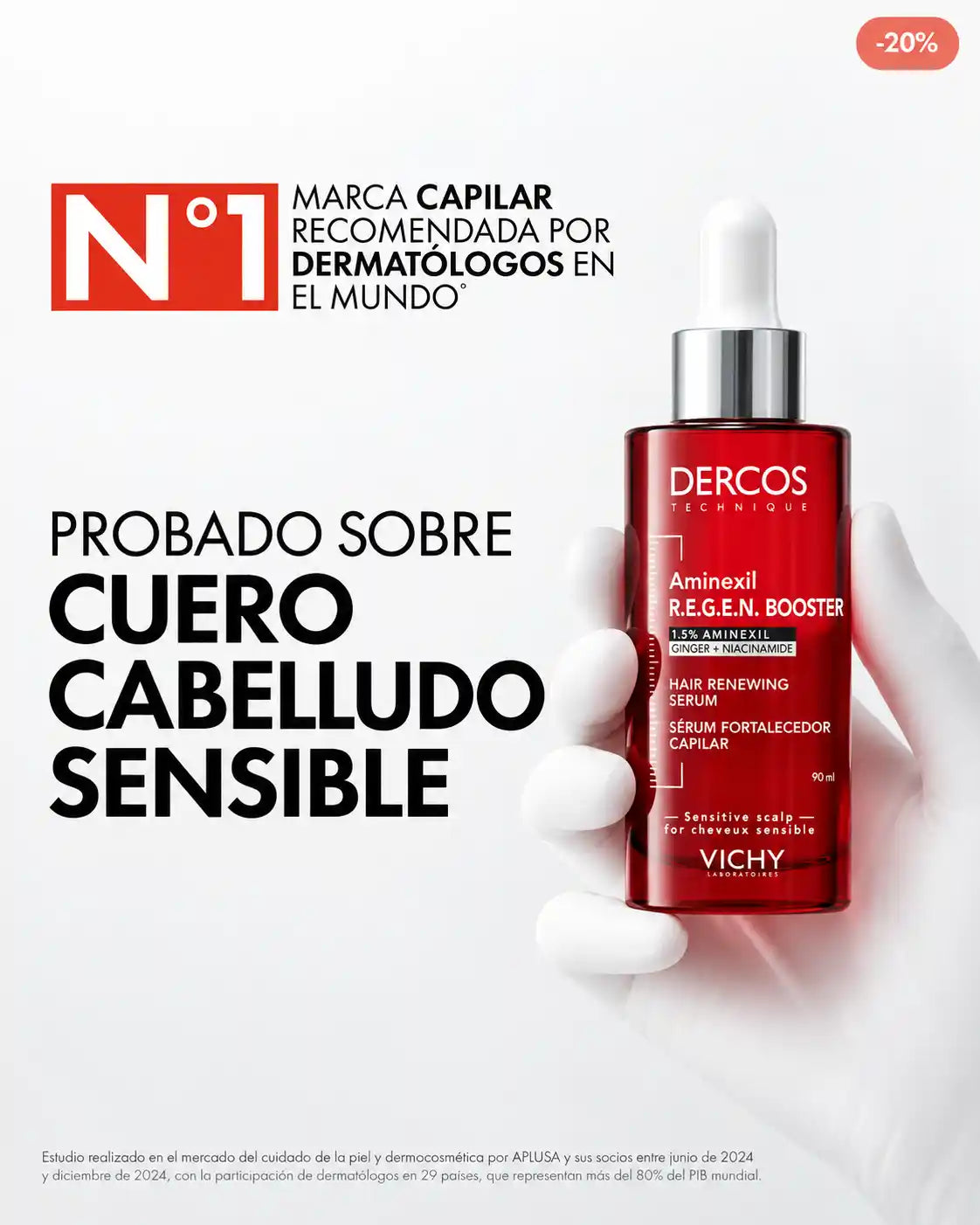 VICHY Dercos Serum Aminexil Regen Booster - anticaída del cabello