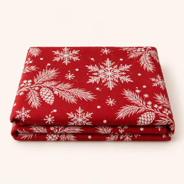 Mantel Navideño Rojo 1,5 x 2,2 m